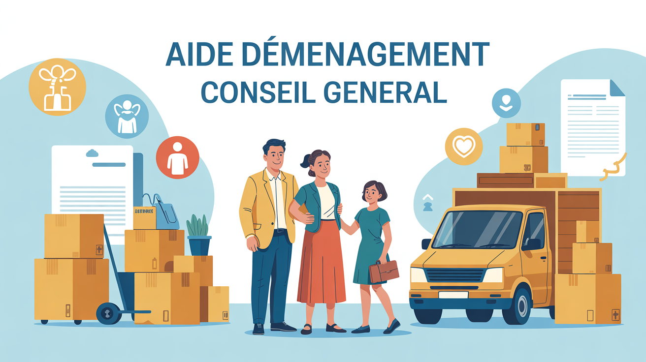 illustration aide demenagement conseil general famille cartons