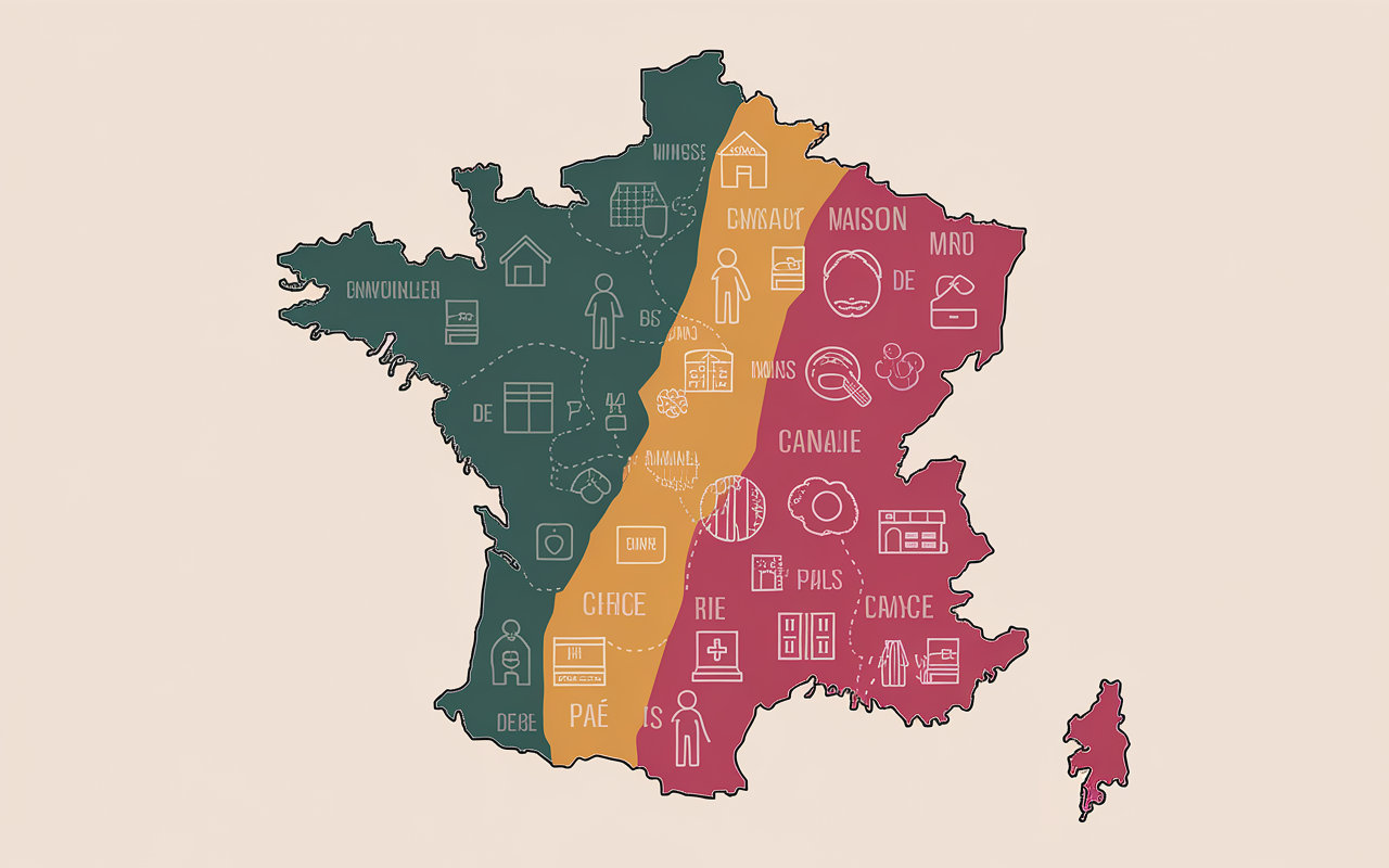 Carte France departement comparatif demenager