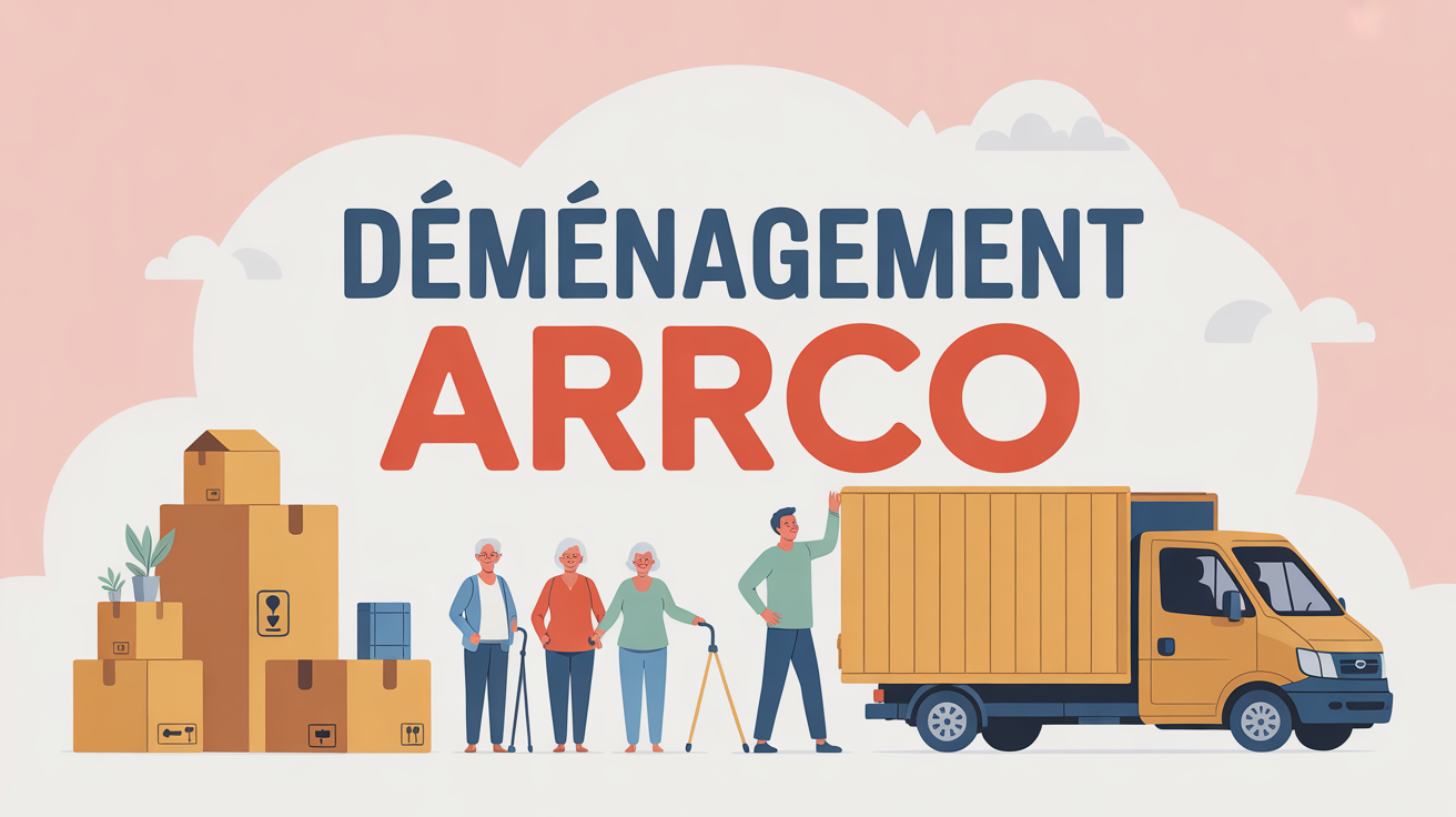scene demenagement arrco seniors cartons camion
