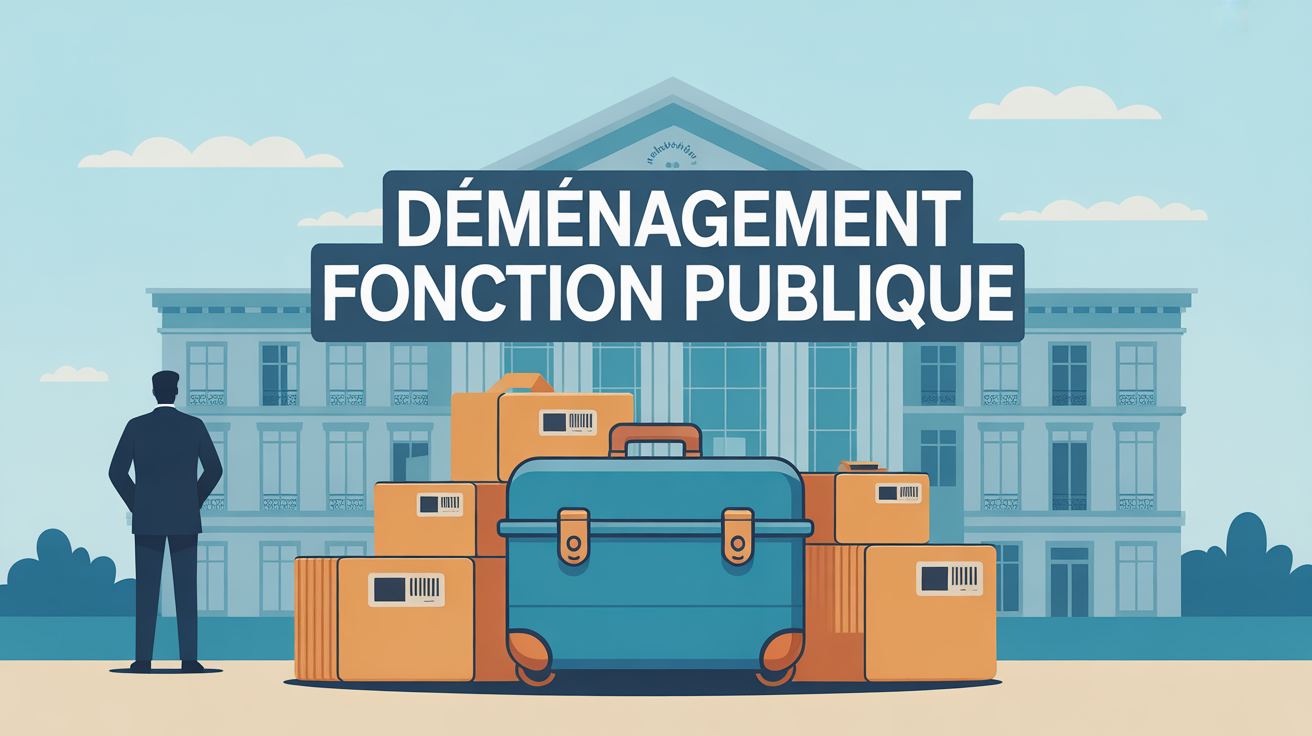 image demenagement fonction publique valise cartons