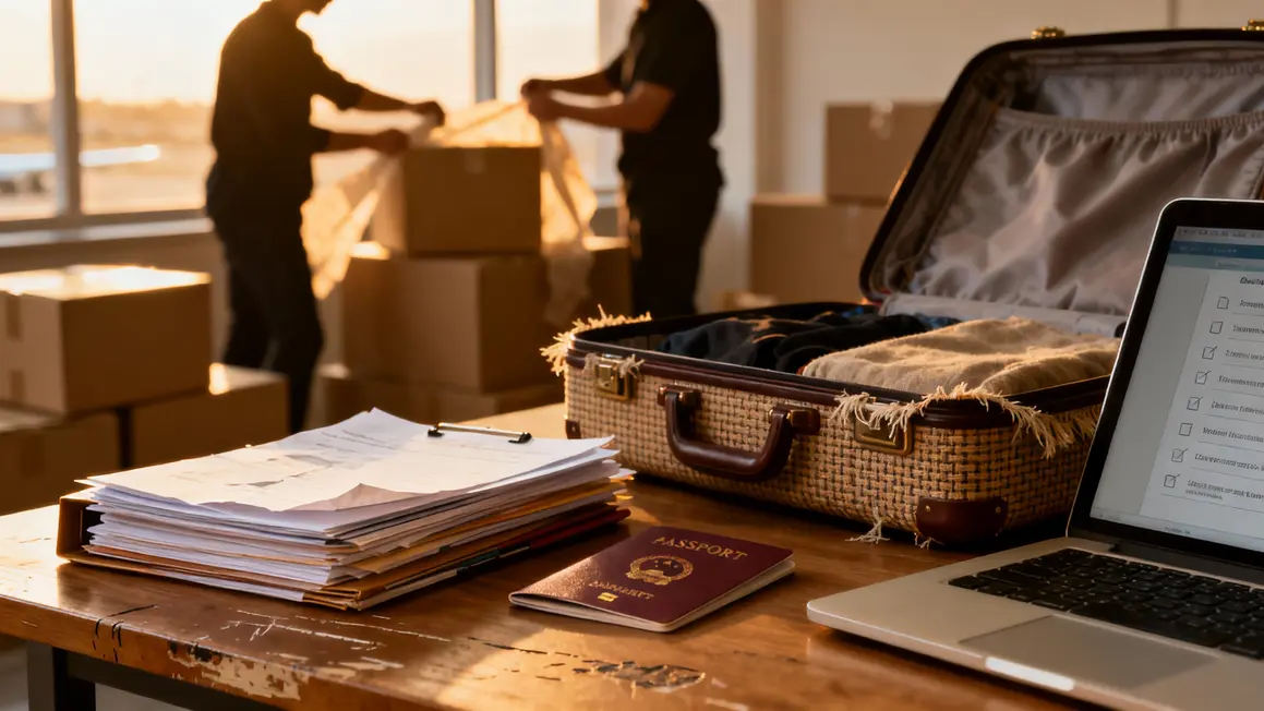 Tableau checklist valise passeport demenagement Allemagne