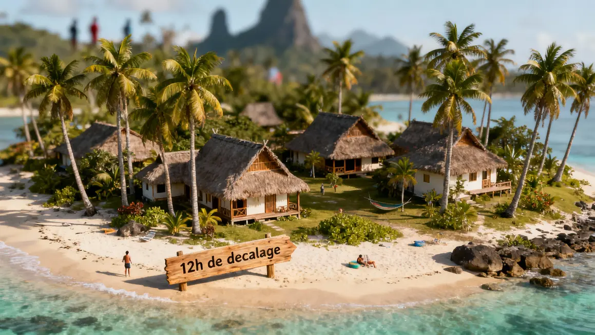 vue aerienne ile polynesie francaise demenagement climat decalage