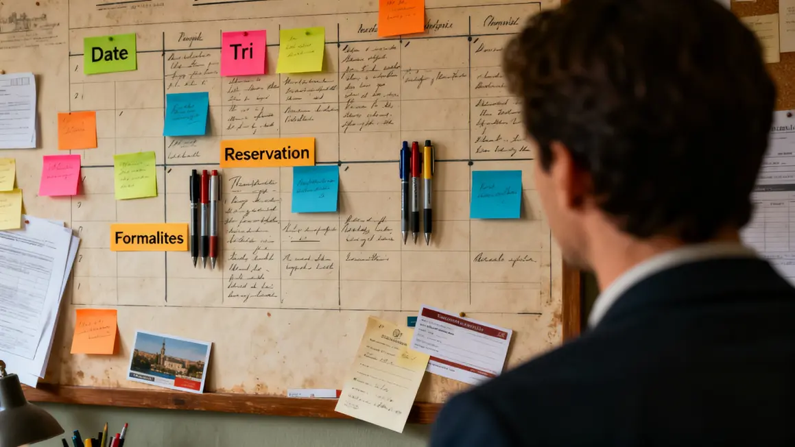 tableau retroplanning manuscrit organisation demenagement