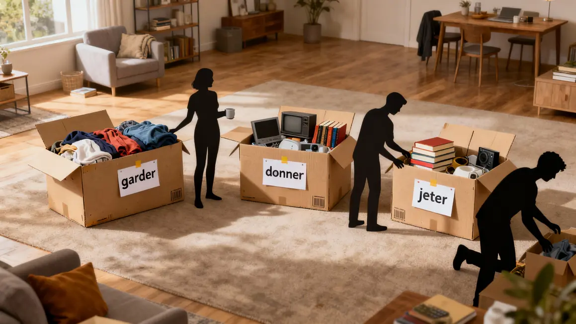 Cartons triés garder donner jeter déménagement international