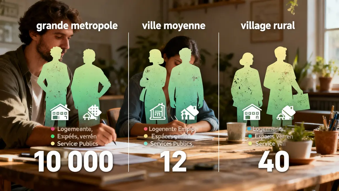 tableau comparaison villes attractives france metropole moyenne rurale