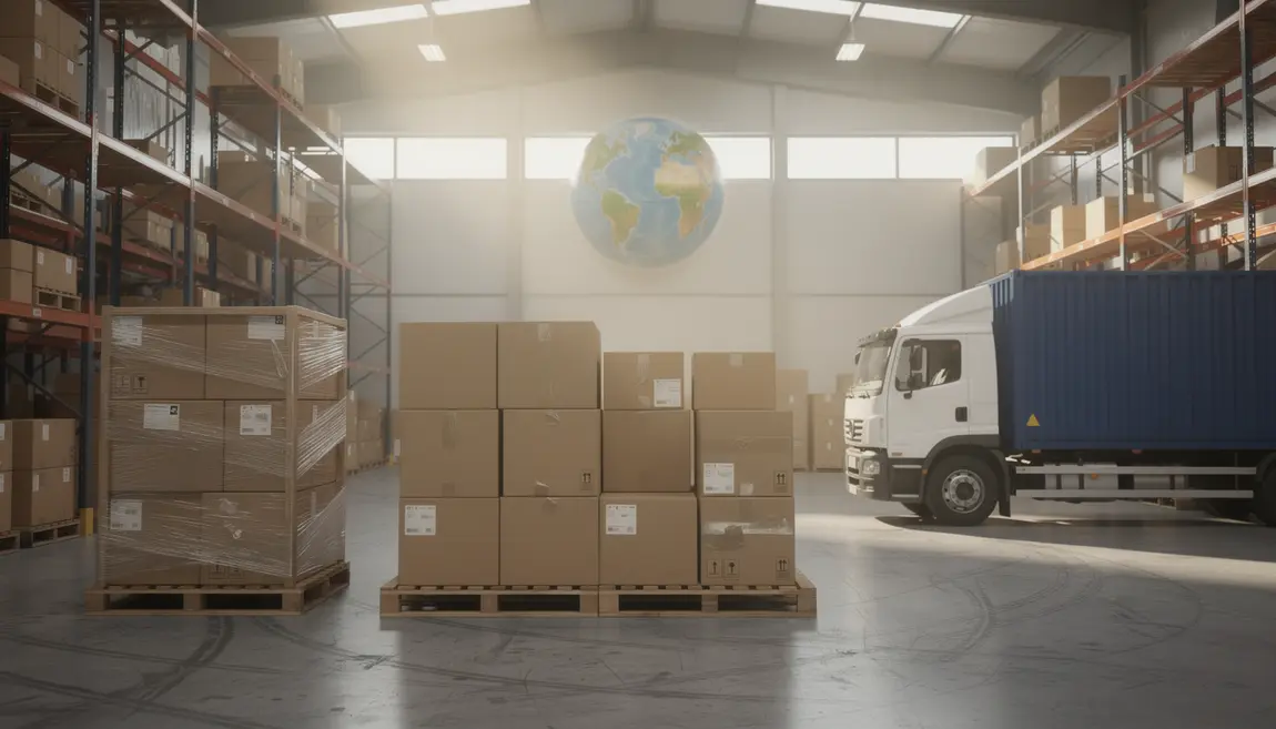 entrepot caisses carton container globe demenagement international