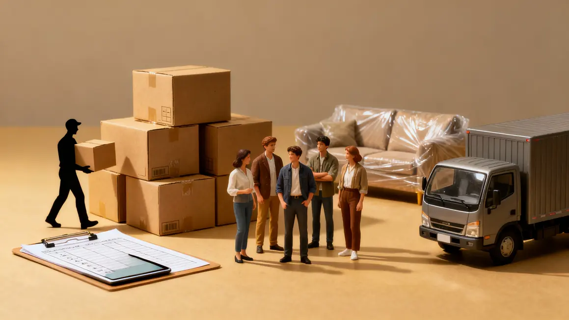 Organisation cartons demenagement USA