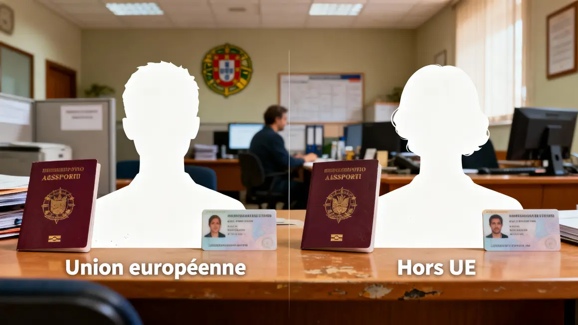 formalités séjour Portugal européens hors UE tableau infographic