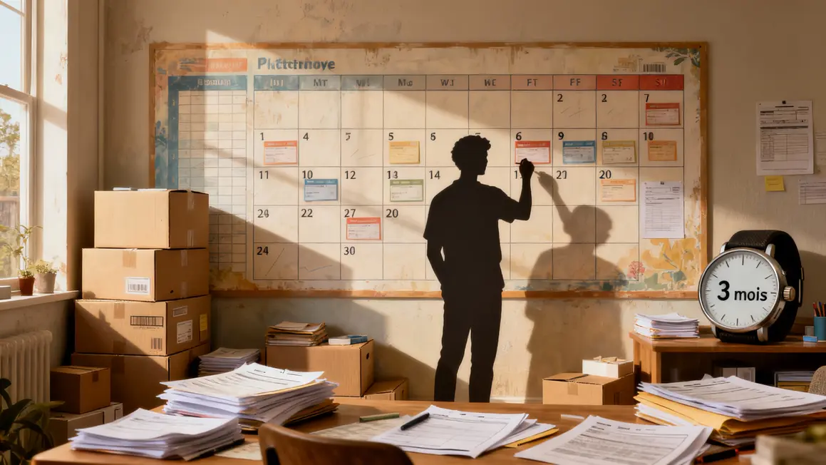 Planning mural déménagement France Belgique